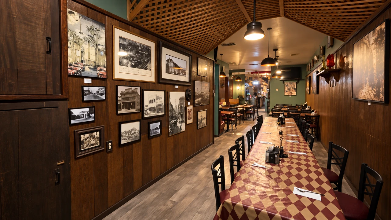Gumba’s wood-panelled dining room. AI-assisted image.